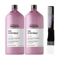 thumbnail image 1 of L'Oreal SerieExpert Liss Unlimited Prokeratin Shampoo ,Intensive Smoother For Unrully Hair (50.7 oz) with SLEEKSHOP Teasing Comb Pack of 2, 1 of 2