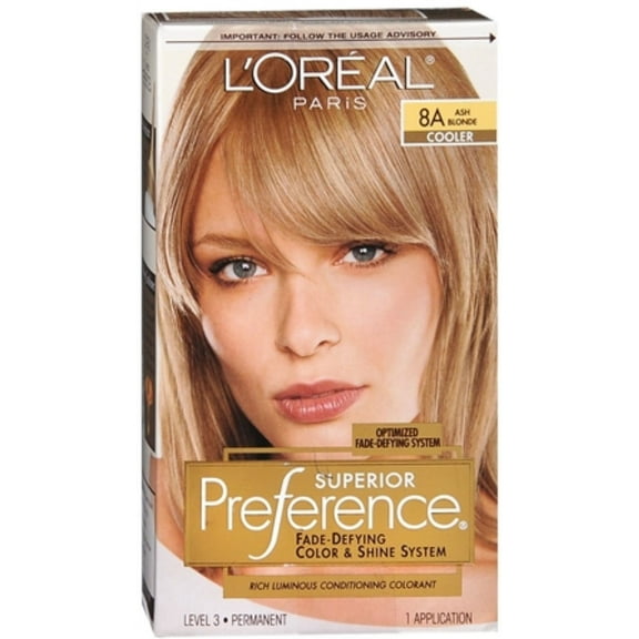 L'Oreal Superior Preference - 8A Ash Blonde (Cooler), 1 Each, Pack of 3