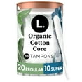 thumbnail interactive-video image 1 of L. Tampons, Made with Organic Cotton, Super Absorbency, 30 Count, 1 of 13