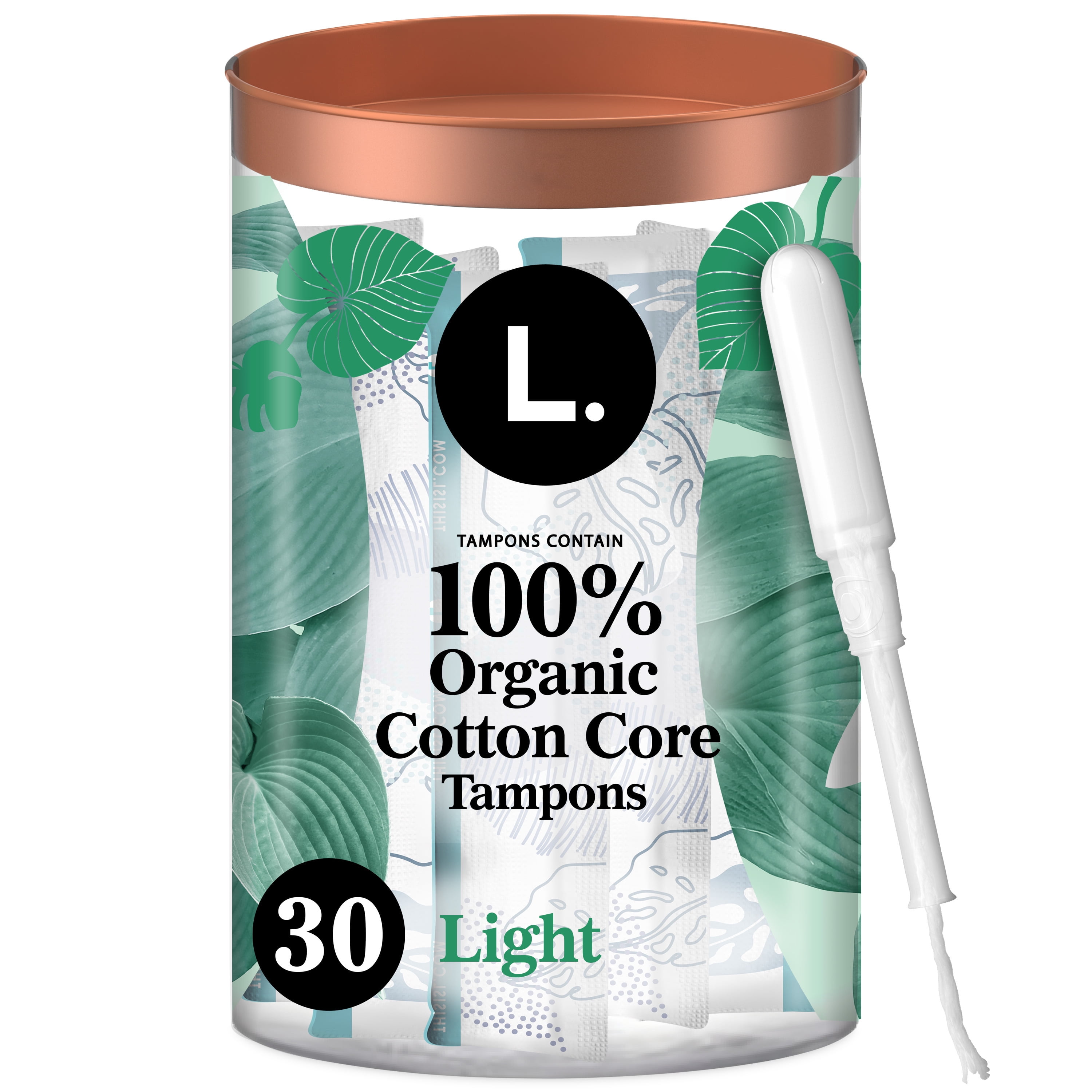L. Organic Cotton Tampons - Light Absorbency, 30 Ct 