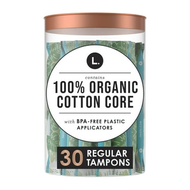 L. Organic Cotton Tampons - Regular Absorbency, 30 Ct