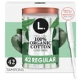 thumbnail image 1 of L. Organic Cotton Tampons - Regular Absorbency, 42 Count, 1 of 13