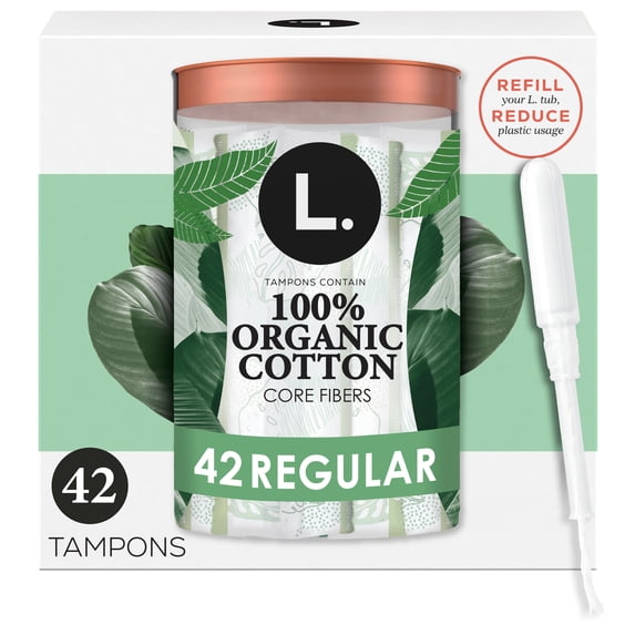 L. Organic Cotton Tampons - Regular Absorbency, 42 Count