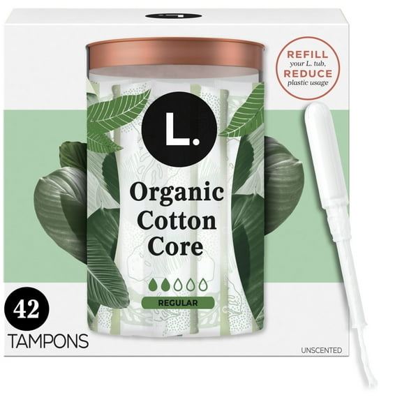 L. Organic Cotton Tampons - Regular Absorbency, 42 Ct
