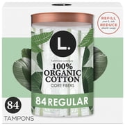 L. Organic Cotton Tampons Regular Absorbency, 84 Count
