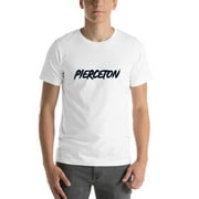 L Pierceton Slasher Style Short Sleeve Cotton T-Shirt By Undefined Gifts