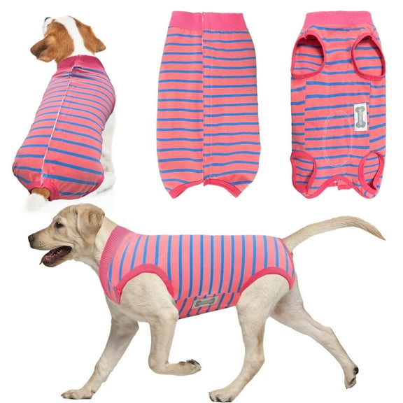 YANGUMGUAN Dog Surgical Recovery Suit Dog Cat Onesie after Surgery, Recovery Suit for Female Male Dogs Cats, Pink L
