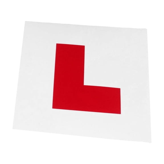 L Plates for New Drivers Learner Sign Plates Adhesive Removable Decals Signs Bumper Door Side Decoration Accessory