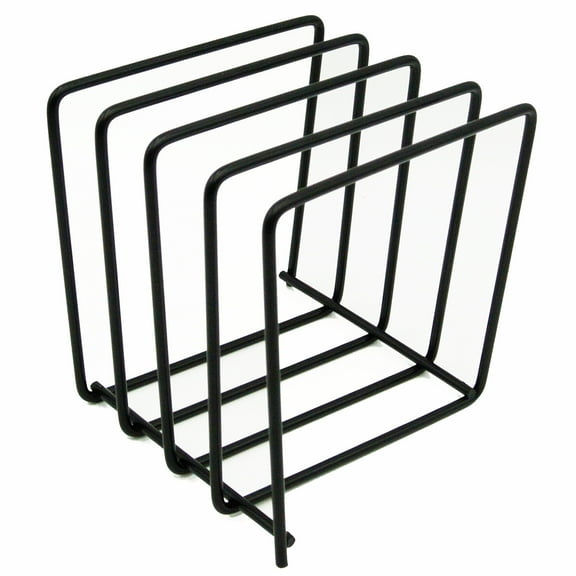 L-Premium 6" x 6" x 6" Black Iron Vinyl Record LP Album Storage Rack