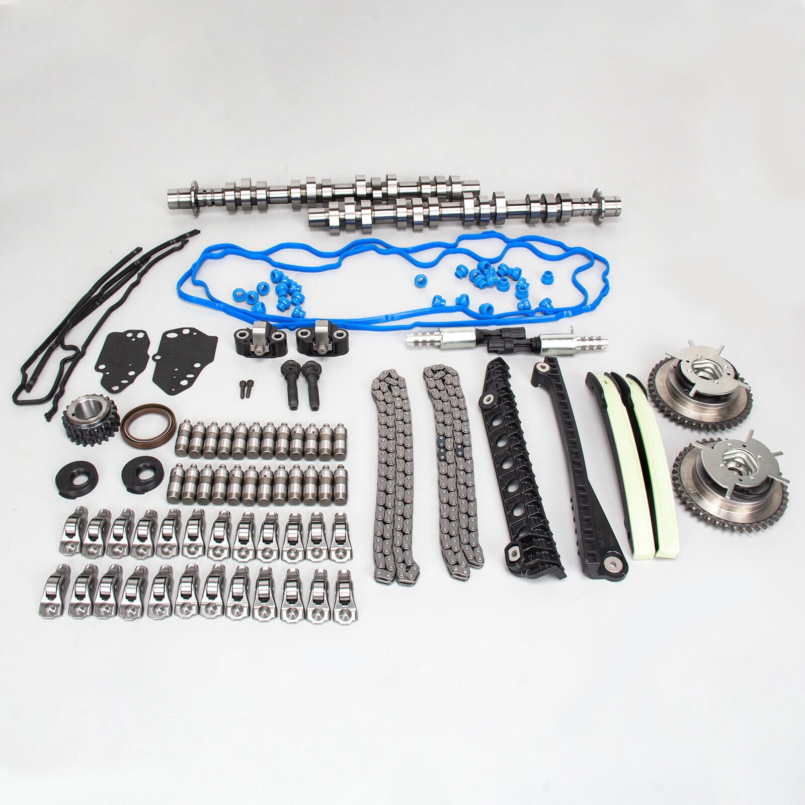 L+R Camshaft Rocker Arms Lifters Timing Chain Kit For Ford Lincoln ...