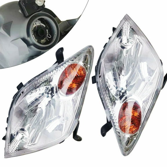 L+R For 2004-2005 SCION Xa Pair Set Headlights Headlamps Driver & Passenger Side Headlight Set For 2004-2005 Scion xA Left and Right 2Pc Headlamps Assembly Pair Halogen Headlight Set