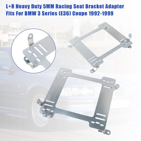 L+R Heavy Duty 5MM Racing Seat Bracket Adapter Fits For BMW 3 Series (E36) Coupe 1992-1999