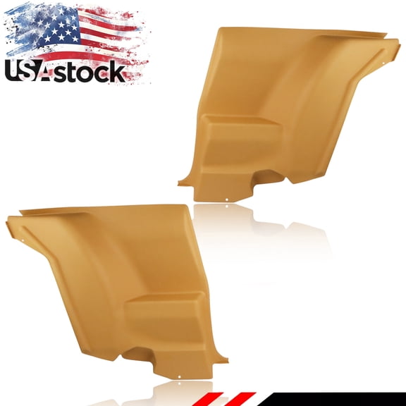 L&R Tan Lower Plastic Rear Armrest Seat Inner Side Panels Shield Cover For 1972 1973 1974 1975 1976 1977 1978 1979 1980 1981 Chevy Camaro & 1Pontiac Firebird