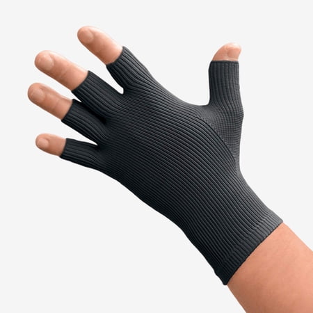 L&R USA Solaris ExoStrong Glove - 20-30 mmHg Half Black Large