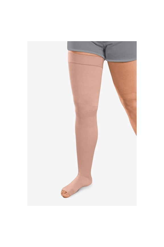 L&R USA Solaris ExoStrong Thigh High W/Silicone Top - 20-30 mmHg Short Beige X-Large