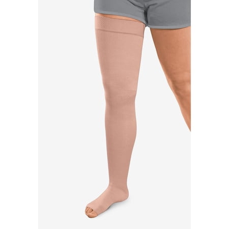 L&R USA Solaris ExoStrong Thigh High W/Silicone Top - 20-30 mmHg Short Beige XXL