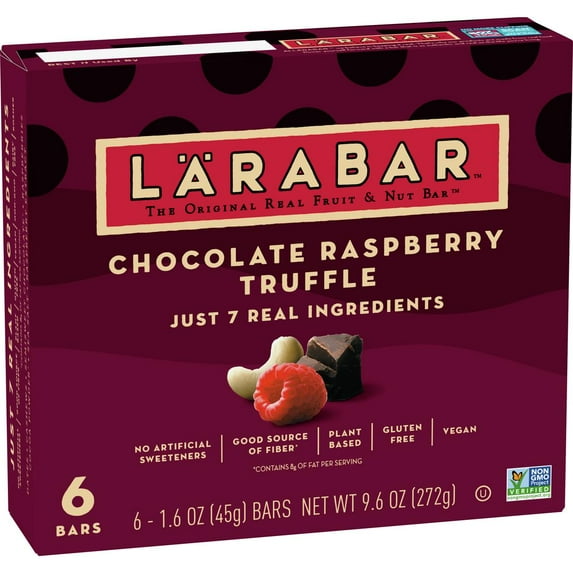 LÄRABAR Fruit & Nut Snack Bars - Chocolate Raspberry Truffle - 6 ct (Packaging May Vary)