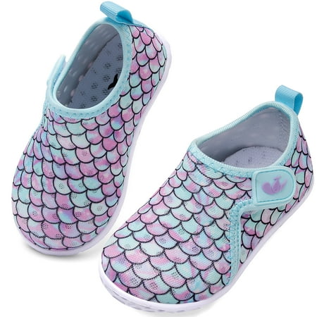 L-RUN Baby Boys Girls Barefoot Swim Pool Water Shoes Beach Walking Sandals Athletic Sneakers Fishscale 2.5-3 Years