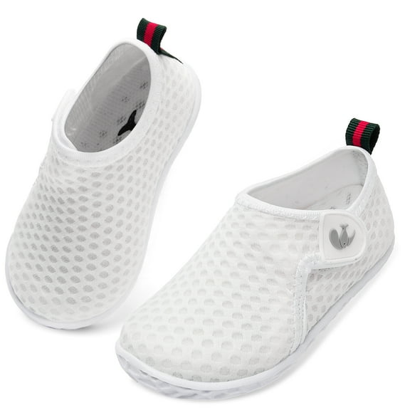 L-RUN Baby Boys Girls Barefoot Swim Pool Water Shoes Beach Walking Sandals Athletic Sneakers White 2-2.5 Years