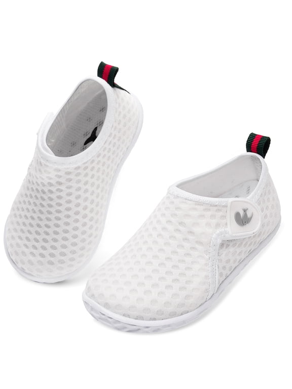 Baby Boys Girls Barefoot Swim Pool Water Shoes Beach Walking Sandals Athletic Sneakers White 2-2.5 Years