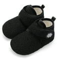 thumbnail image 1 of L-RUN Girls Boys Slipper Kids Warm Lightweight Toddler Child Shoes Black, 1 of 6