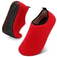 thumbnail image 1 of L-RUN Women Men Cozy Slippers Velvet Lining Indoor House Slippers, 1 of 7