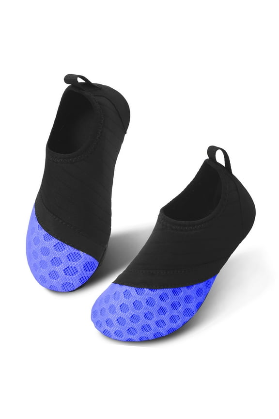 Kids Boys Girls Quick Dry Athletic Water Shoes Aqua Socks for Beach Swimming Pool Blue 8-8.5 M Toddler