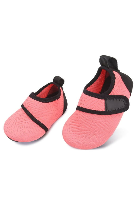 Soft Sole Baby Shoes Infant Early Walker Shoes Barefoot Swim Water Skin Shoes Orange 12-18 Months