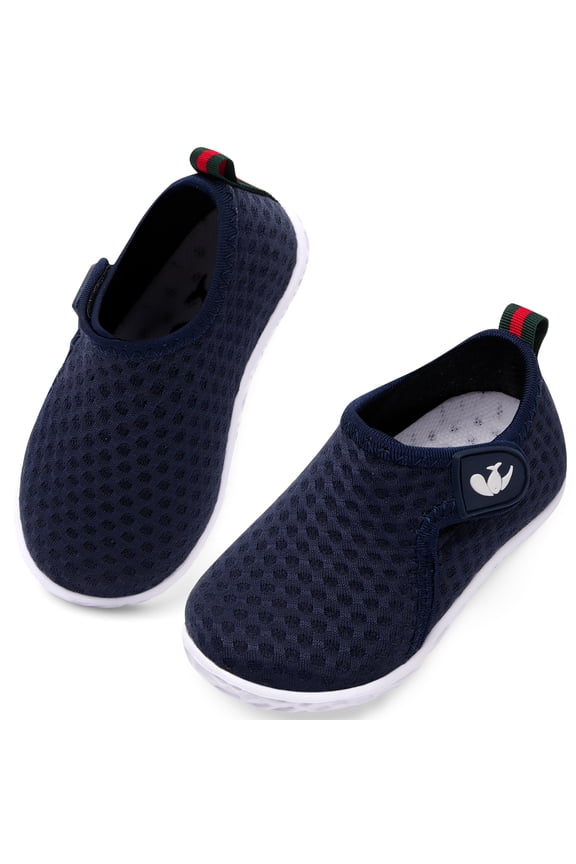 Toddler Shoes Boys Girls Water Shoes Barefoot Kids Breathable Sneakers Shoes for Walking Running Navy 2-2.5 Years