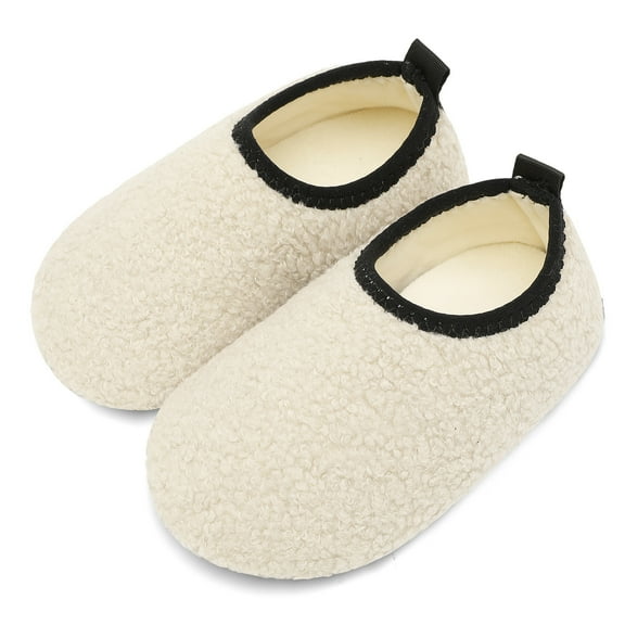 L-RUN Toddler Slippers Boys Girls Indoor Slippers Kids Barefoot Walking Shoes Winter Warm Sock Shoes