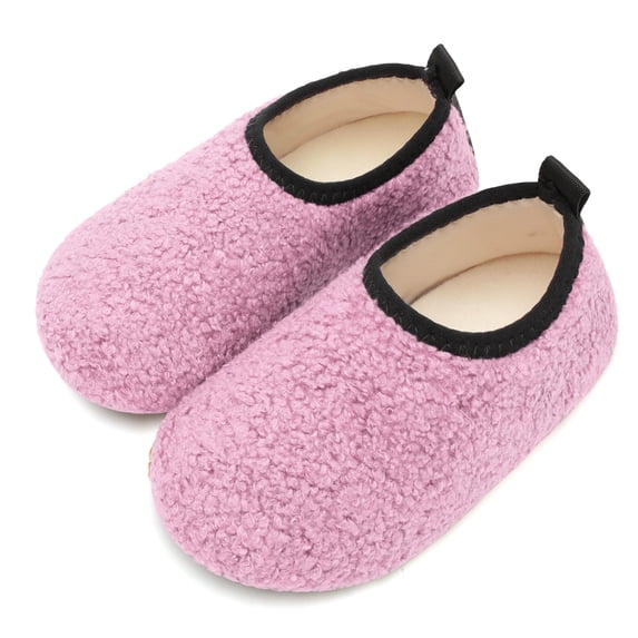 L-RUN Toddler Slippers Boys Girls Indoor Slippers Kids Barefoot Walking Shoes Winter Warm Sock Shoes