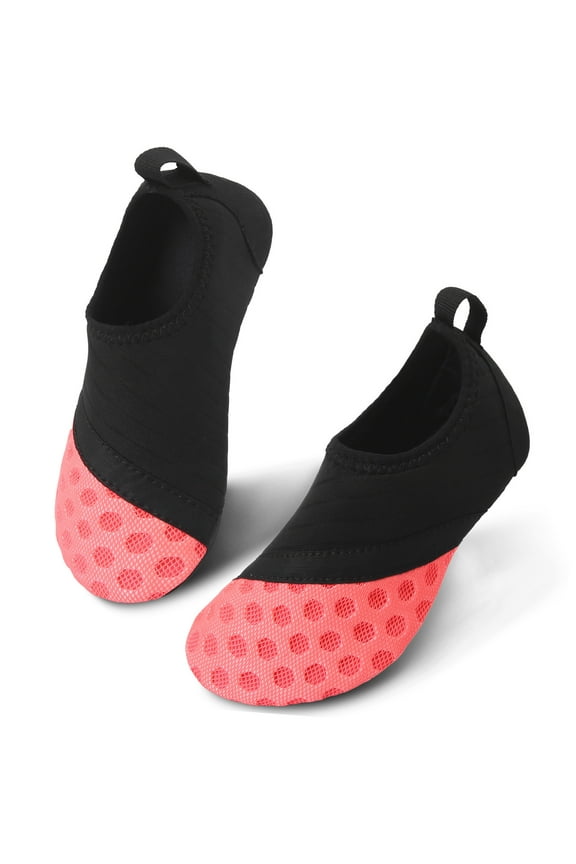 Water Shoes for Kids Girls Boys Beach Swim Shoes Quick Dry Non-Slip Water Skin Barefoot Shoes Aqua Socks for Beach Pool Pink US 6-7 M Toddler