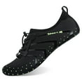 thumbnail image 1 of L-RUN Womens Mens Water Shoes Quick-Dry Aqua Socks Barefoot for Outdoor Beach Swim Surf Yoga Exercise Blackdot 4.5-5.5 Women 3-4 Men, 1 of 6