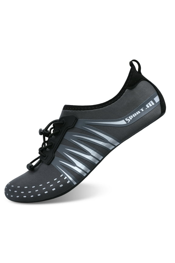 Womens Mens Water Shoes Quick-Dry Aqua Socks Barefoot for Outdoor Beach Swim Surf Yoga Exercise Graydot 4.5-5.5 Women 3-4 Men