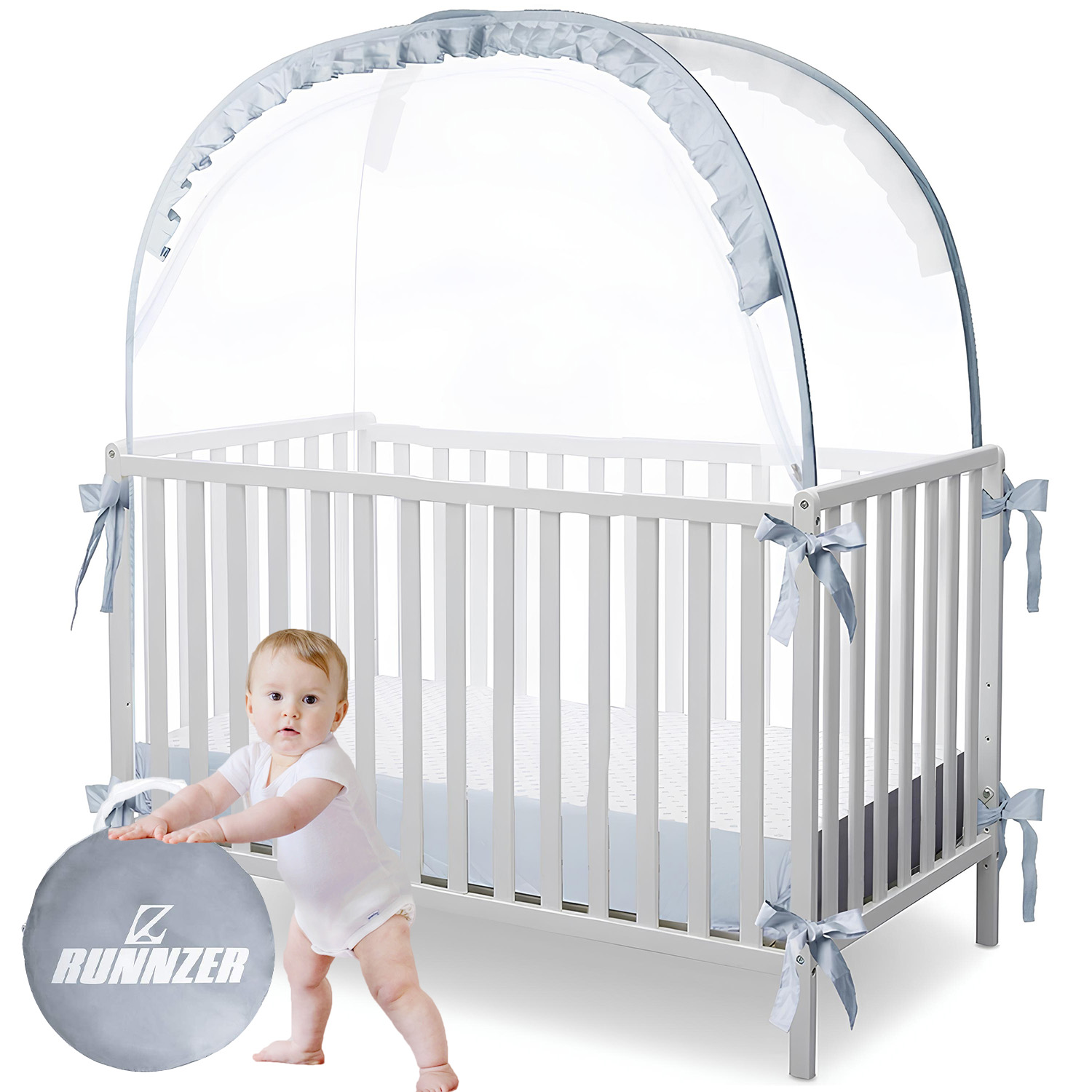 Net Mosquito Crib Stand Bracket Holder Rack Canopy Accessories Support