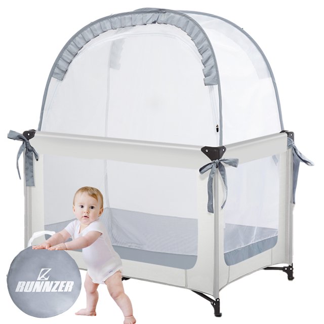 L RUNNZER Baby Bed Safe Tent Mini Crib Safety Tent Keep Baby from