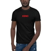 L Red Keno Short Sleeve Cotton T-Shirt By Undefined Gifts