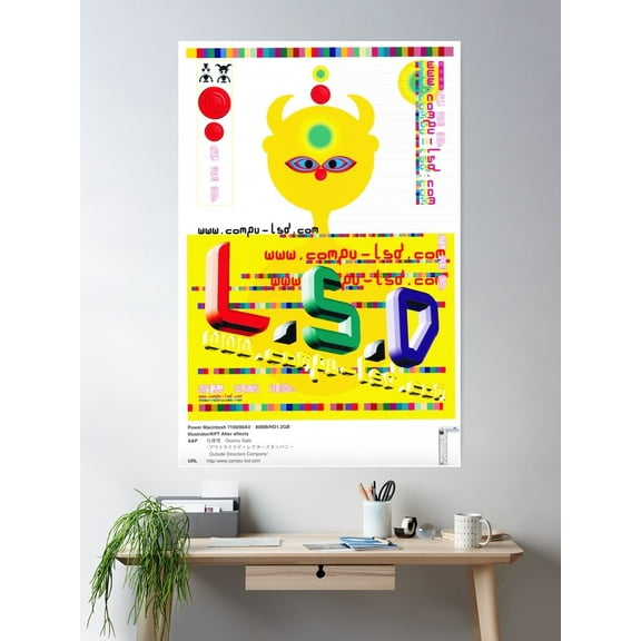 L.S.D. Dream Simulator Poster Wall Art, Modern Wall Decor For Living Room Bedroom, 24x36 UNFRAMED