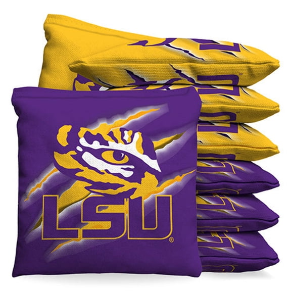 L.S.U. Tigers Scratch 1 LB Cornhole Bean Bag Toss Bags