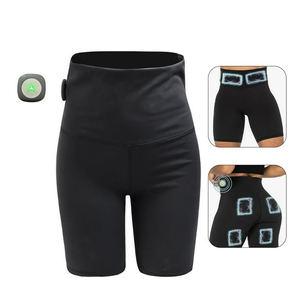 L SIZE Smart MicroCurrent EMS Shaping Yoga Shorts with EMS Stimulator Rechargeable Elastic for Women And Man Buttock WorkOut Fitness Pant(6 Modes 15 Levels)