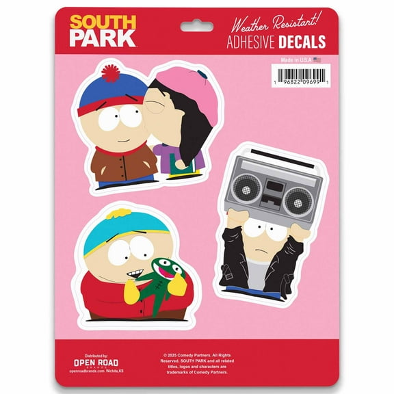 South Park Stan and Cartman 3 Piece Adhesive Vinyl Decals