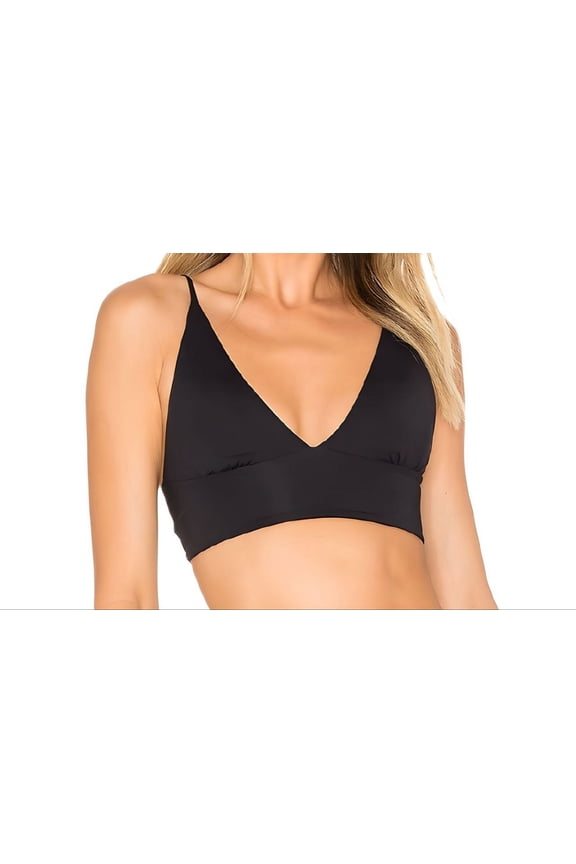 By MONICA WISE Women's Olivia Deep V-Neck Swim Top, Black, D