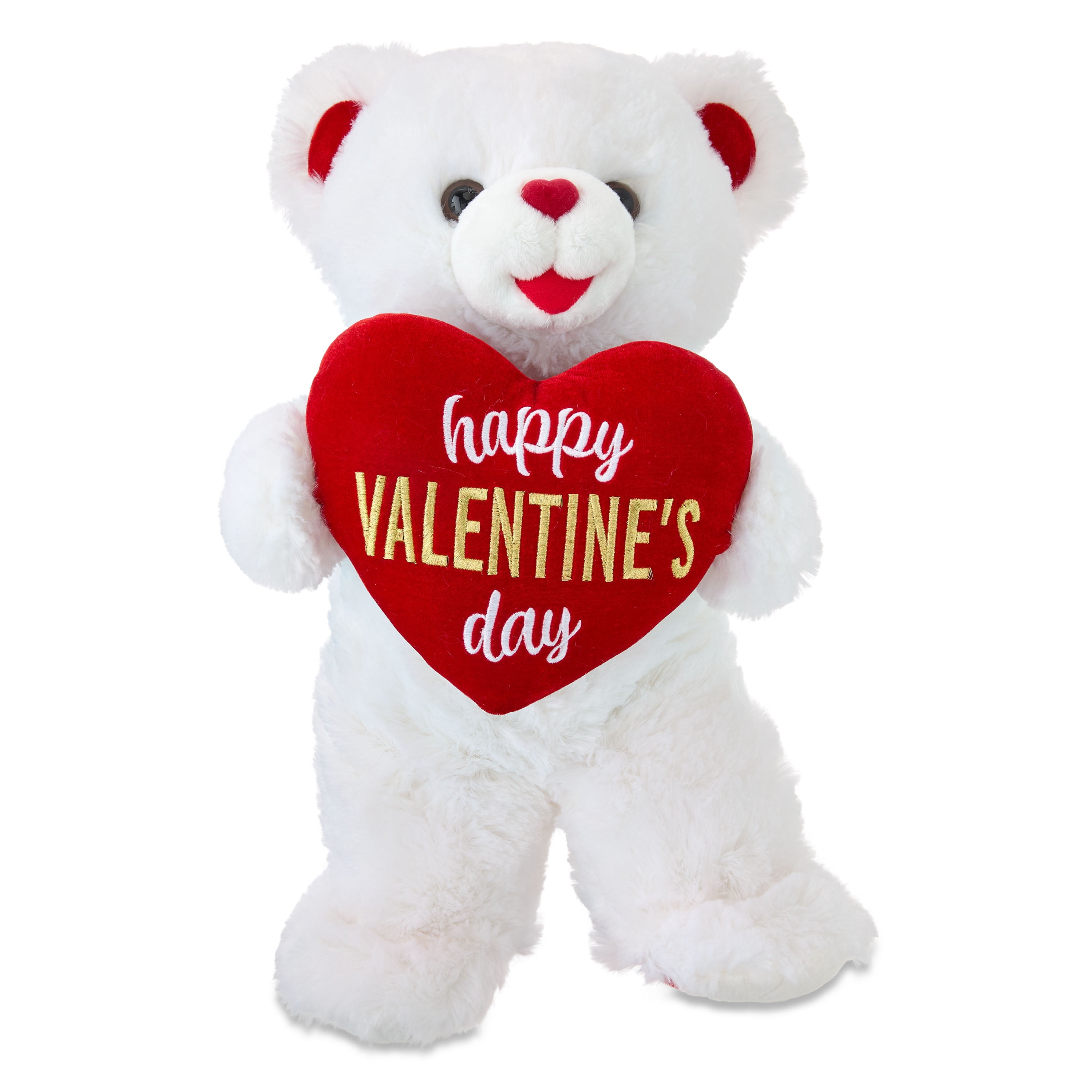 Large Sweetheart Happy Valentine's Day Teddy Bear Plush, White, 21", Valentine's Day by Way To Celebrate