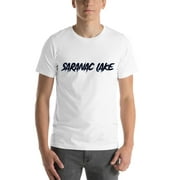 L Saranac Lake Slasher Style Short Sleeve Cotton T-Shirt By Undefined Gifts