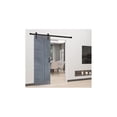 thumbnail image 1 of L Series 30in. X 84in. Dark Gray Finished DIY Knotty Pine Wood Sliding Barn Door With Hardware Kit, 1 of 5