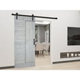 thumbnail image 1 of L Series 36in. X 84in. French Gray Finished DIY Solid Wood Sliding Barn Door With Hardware Kit - Assembly Required, 1 of 4