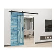 thumbnail image 1 of L Series 36in. X 84in. Worn Navy Finished DIY Solid Wood Sliding Barn Door With Hardware Kit - Assembly Required, 1 of 4