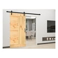 thumbnail image 1 of L Series 42in. X 84in. Unfinished DIY Knotty Pine Wood Sliding Barn Door With Hardware Kit, 1 of 1