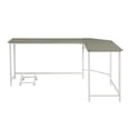 thumbnail image 1 of L Shape Computer Desk with CPU Holder and Casters, Gray, 1 of 5