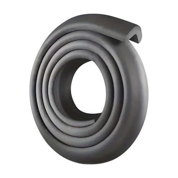 L-Shape Corner Protector Heavy Duty Wall Guard,Self-Adhesive Soft Rubber Bumper,No-Drill Installation for Home Furniture Edge and Smooth Rounded Edges Daily Protection Black